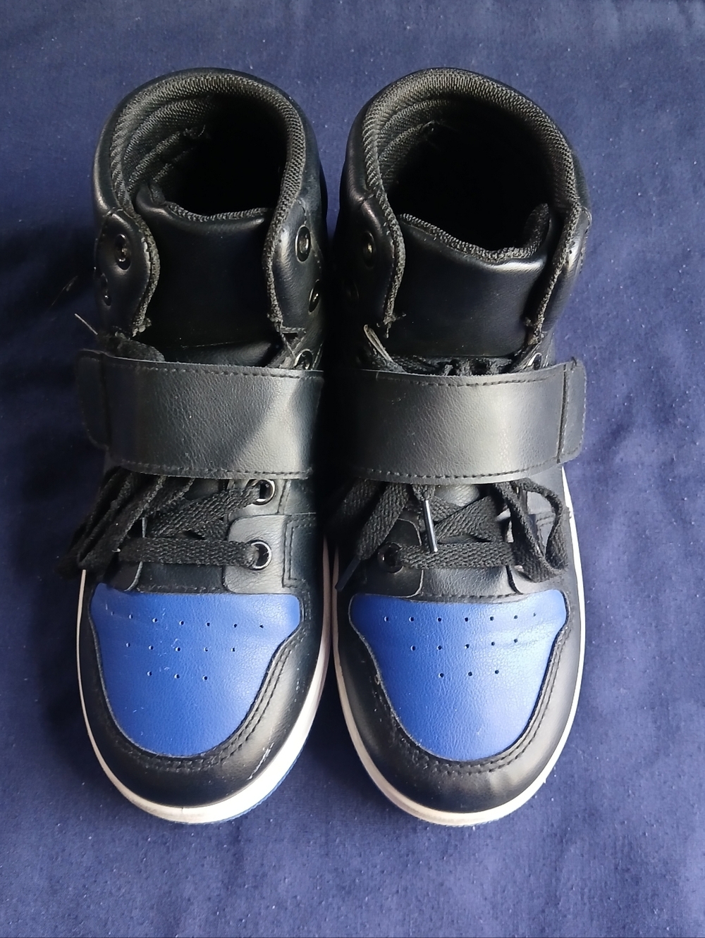 Kids High-Top Sneakers in Black and Blue - Comfortable Everyday Shoes